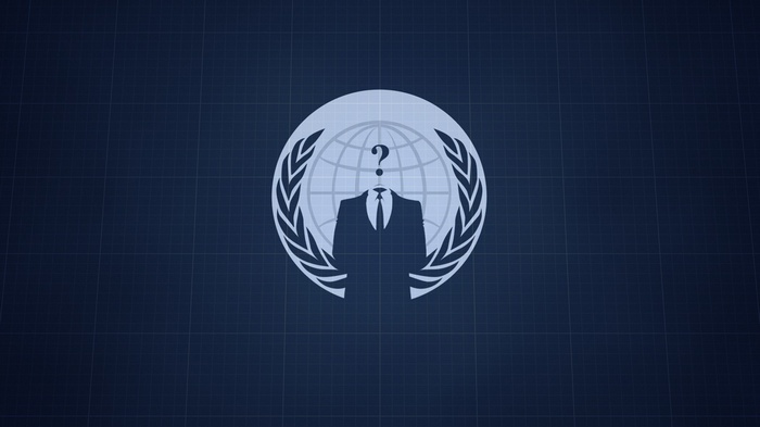 Anonymous logo with globe and question mark