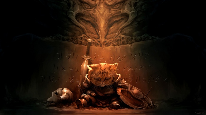 Sad Khajiit Warrior in Skyrim