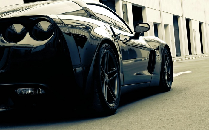 Black Chevrolet Corvette Z06 sports car