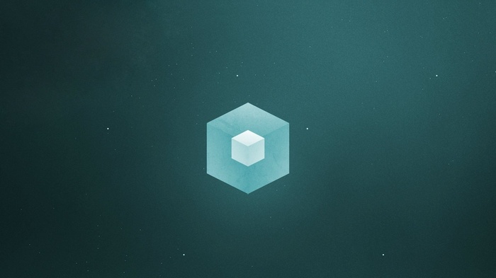 Abstract minimalist digital art with cubes