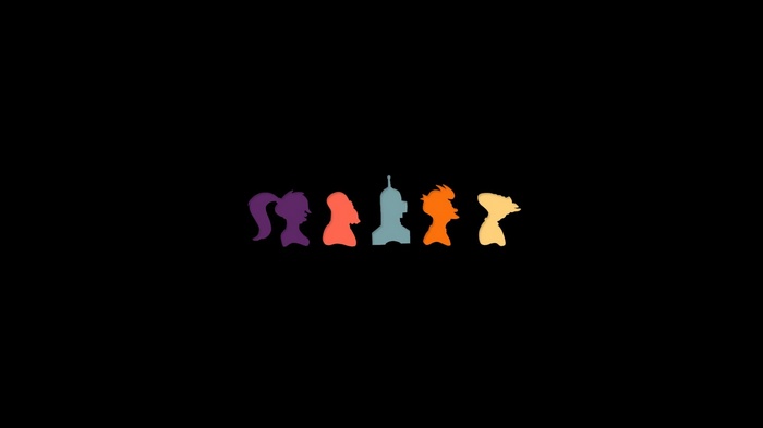 Futurama characters silhouettes