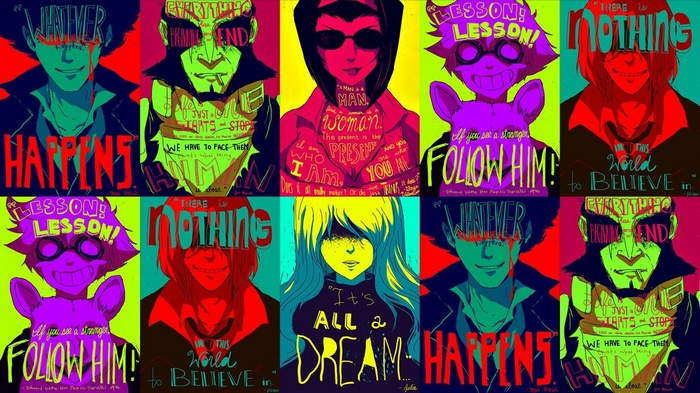 Cowboy Bebop Collage of Characters with Quotes