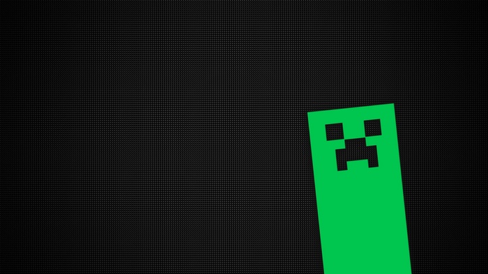 creeper digital art minimalism video games Minecraft