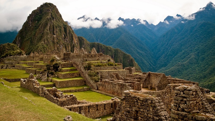 Machu Picchu ancient Inca citadel in the Andes Mountains