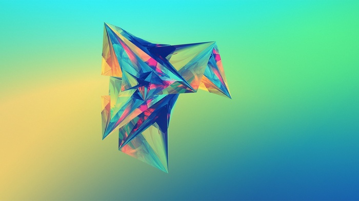 Abstract geometric shapes with vibrant colors