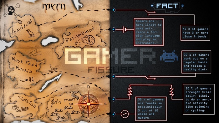 Gamer Fissure: Myths vs Facts Infographic