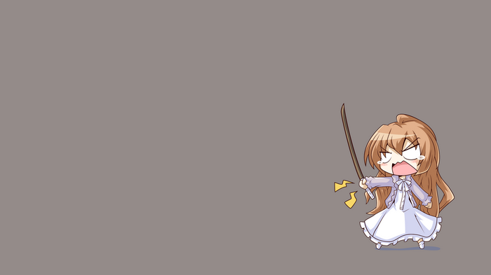 Aisaka Taiga from Toradora! holding a sword