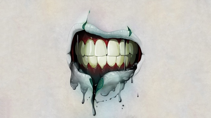 Joker's Mouth with Dripping Green