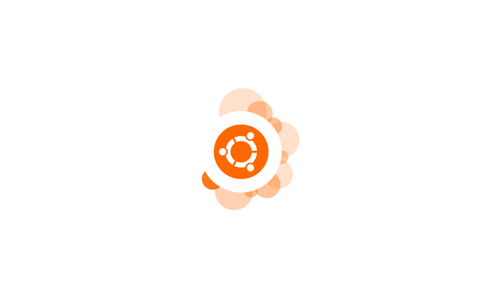 Ubuntu Minimalism White Background Digital Art
