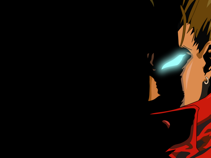 Vash the Stampede from Trigun with glowing eye