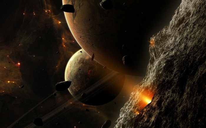 Planets and asteroids in deep space