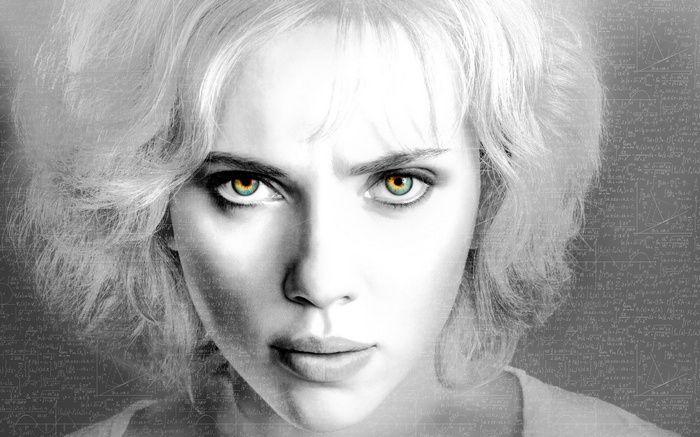 Scarlett Johansson as Lucy with mathematical background