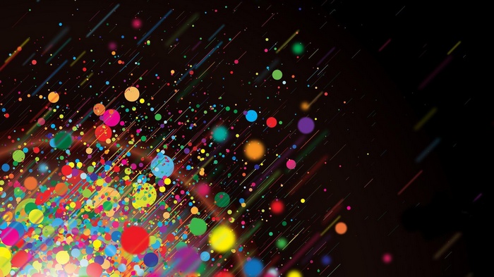 Abstract colorful background with bokeh and streaks