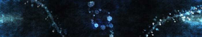 Abstract blue digital art with hexagonal shapes