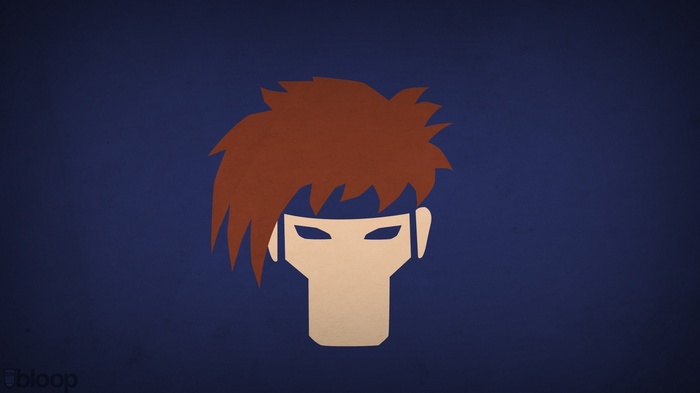 Minimalist artwork of Gambit from X-Men