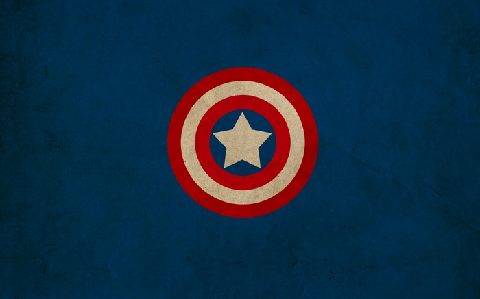 Captain America's Shield on a Blue Background