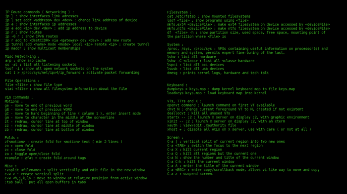 Linux command line interface with code snippets