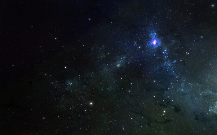 Digital art of a starry universe with nebulae
