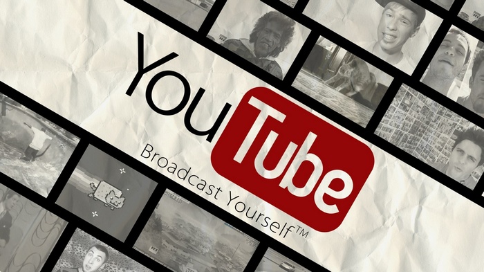 YouTube Broadcast Yourself Logo with Collage