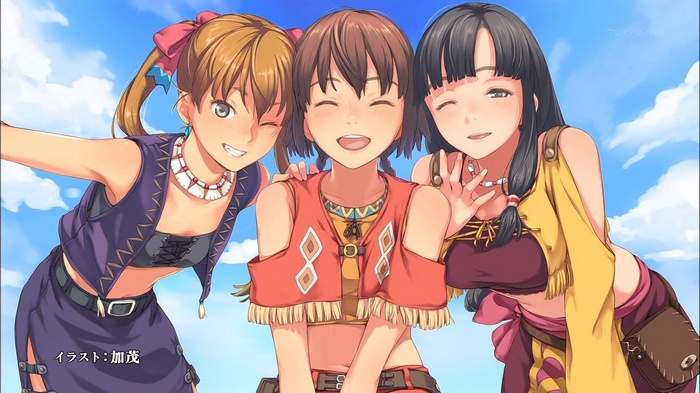 Melty, Saaya, and Amy from Suisei no Gargantia