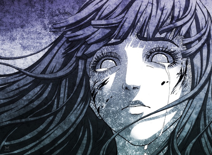 Hyuuga Hinata crying in Naruto Shippuuden artwork