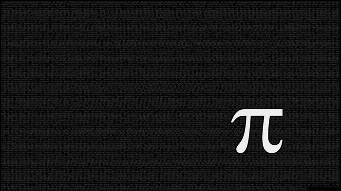 Pi symbol on a background of numbers