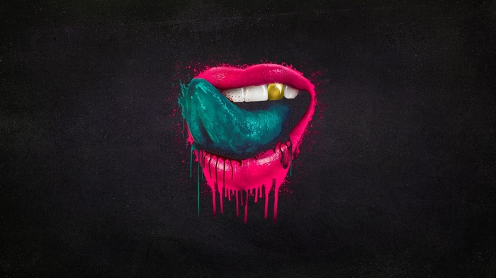 Falling In Reverse Lips with Paint Splatter