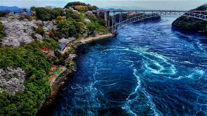 Naruto Bridge and Whirlpools in Japan