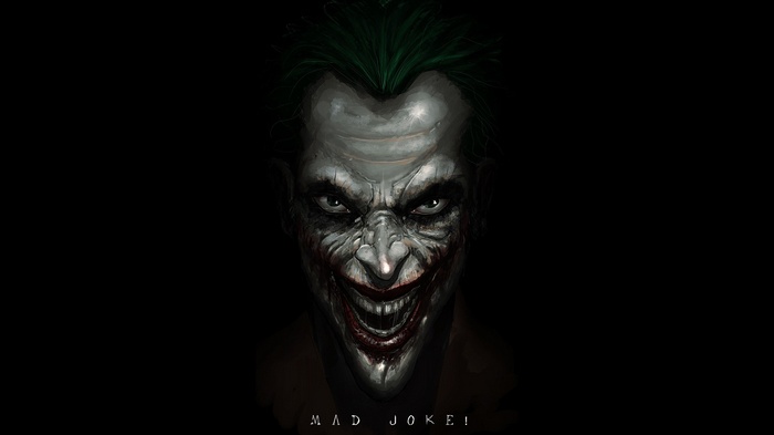 The Joker with green hair, artwork
