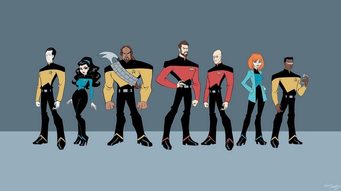 Star Trek: The Next Generation characters cartoon artwork