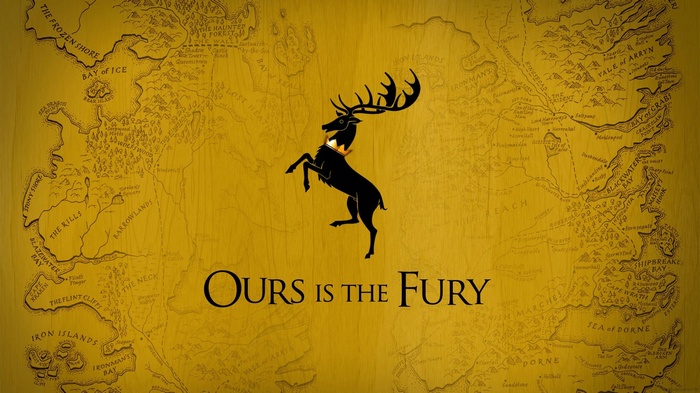 House Baratheon Sigil and Map of Westeros