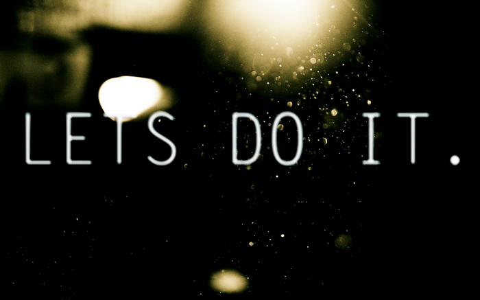 Lets Do It. Motivational Typography