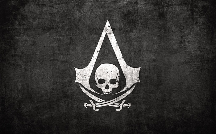 Assassin's Creed Black Flag Skull and Swords Logo