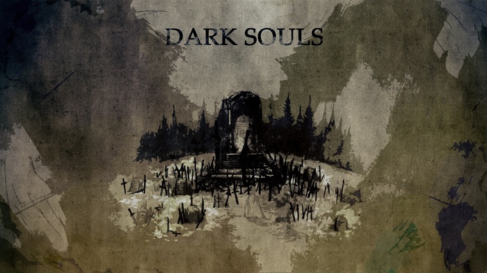 Dark Souls Title Screen with Archway and Swords