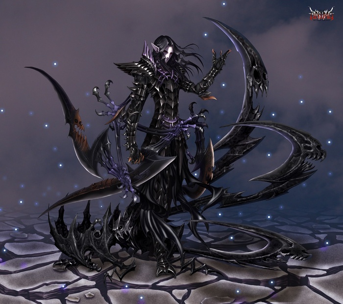 Dark Necromancer with Scythes