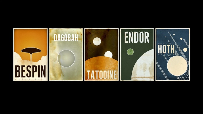 Star Wars Planets: Bespin, Dagobah, Tatooine, Endor, Hoth
