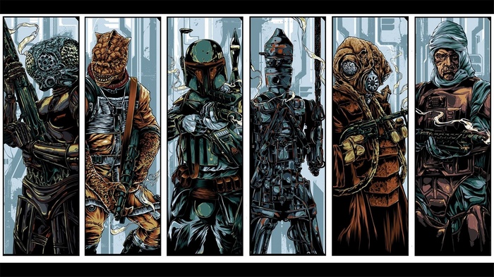 Star Wars Bounty Hunters Collage Artwork