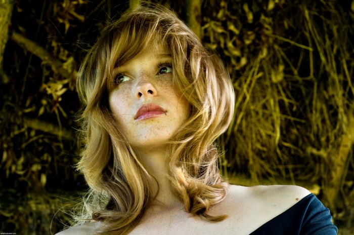 Vica Kerekes portrait with freckles