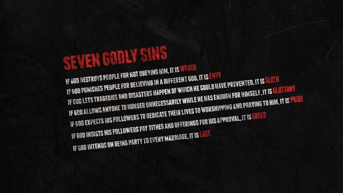Seven Godly Sins List