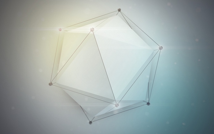 Abstract geometric shape with nodes and lines