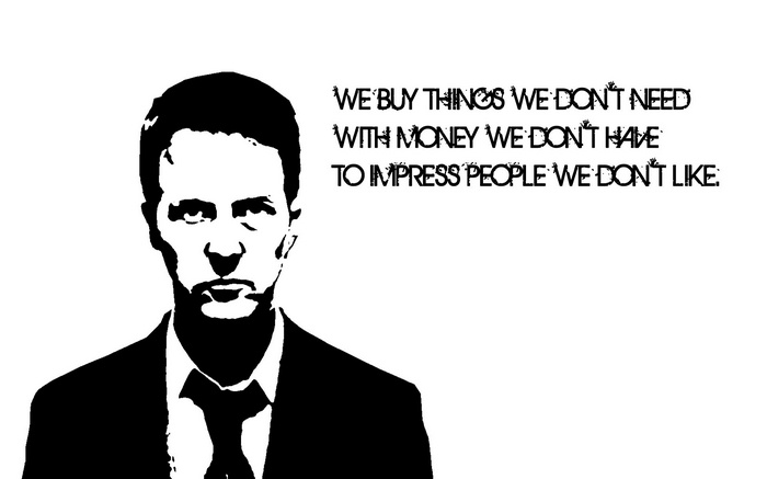 Fight Club Quote with Edward Norton Stencil