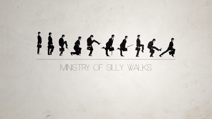 Ministry of Silly Walks Monty Python Silhouette