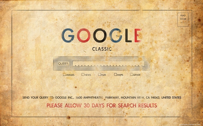 Google Classic vintage postcard design