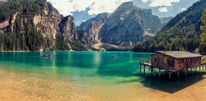 Lake in the mountains of South Tyrol