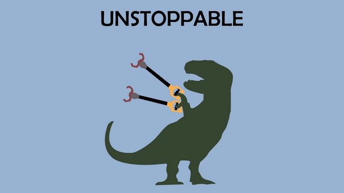 Unstoppable T-Rex with Robotic Arms