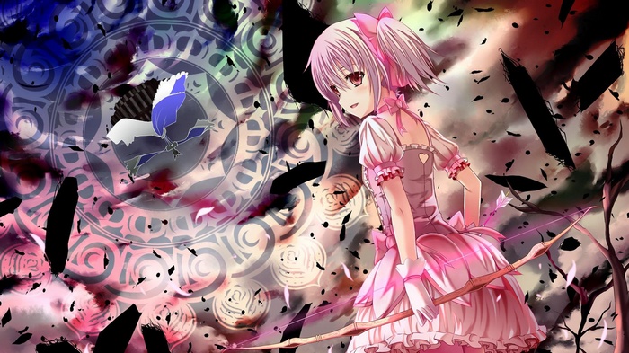 Madoka Magica Anime Girl with Bow and Arrow