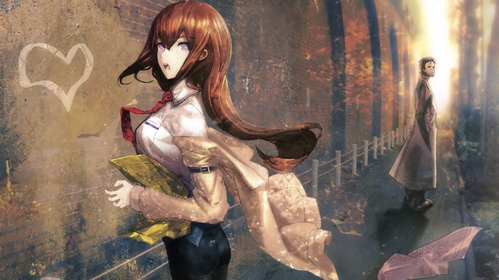 Makise Kurisu and Okabe Rintarou in Steins;Gate
