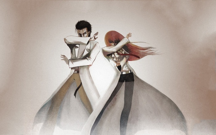 Okabe Rintarou and Makise Kurisu from Steins;Gate