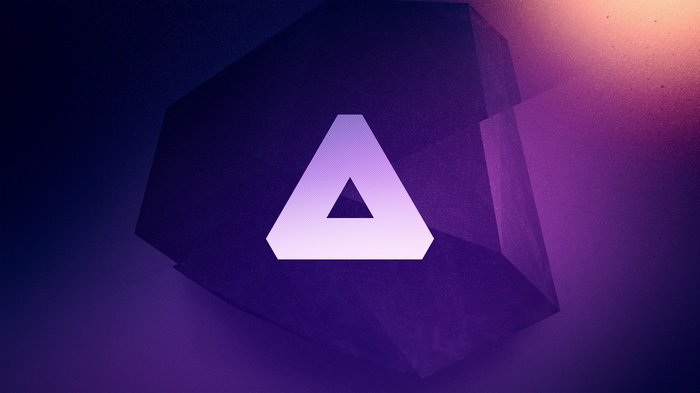 Abstract geometric shape with a triangle logo