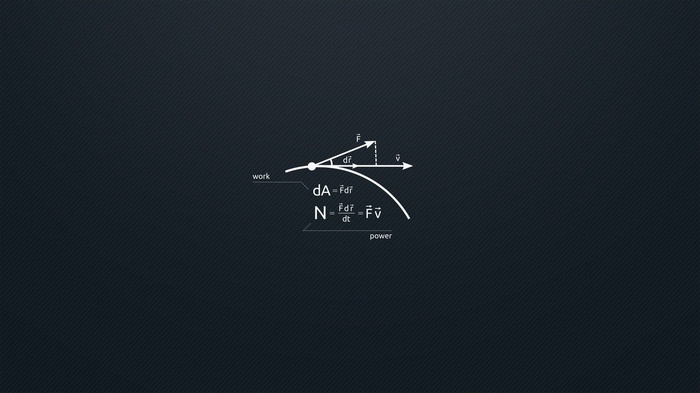 Physics equations for work and power